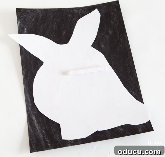 Elevate Your Easter Decor with 3D Chalk Art 8 How to transfer a drawn image or design to a chalkboard