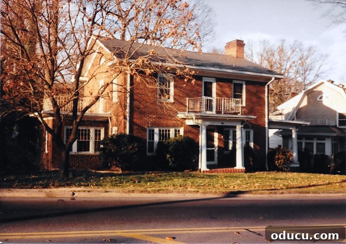 How Specific Homes Changed My Decorating Perspective 7 Brick home with balconies, our first purchased home.