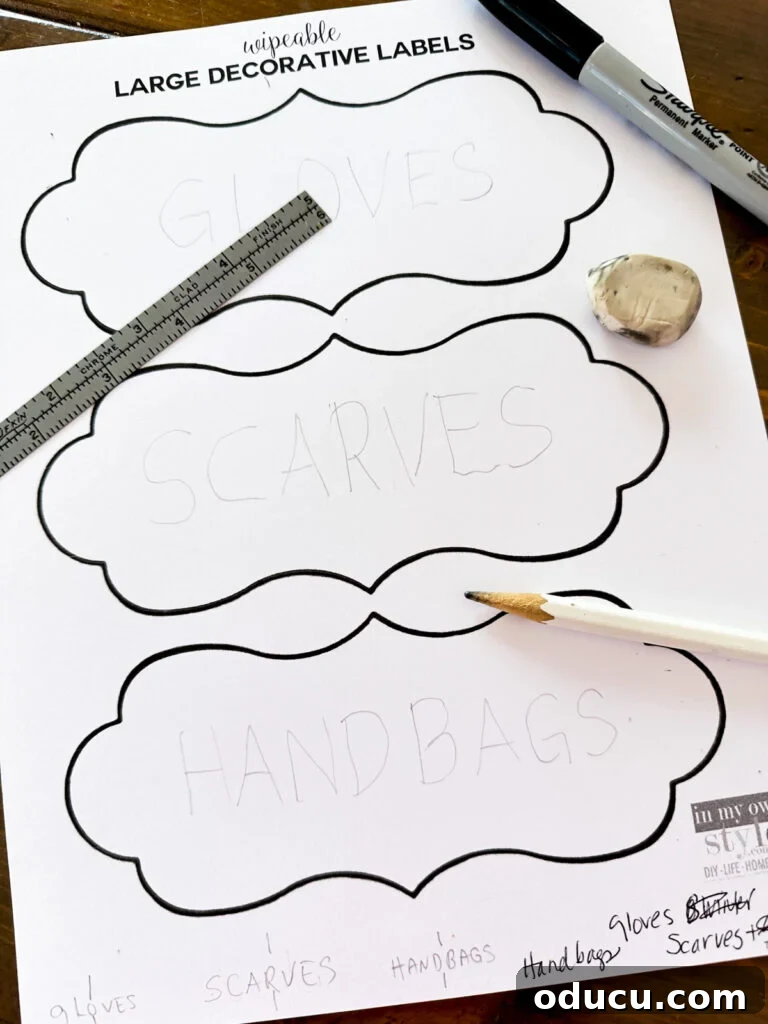 Budget Closet Hacks 11 Blank labels to print out for organization
