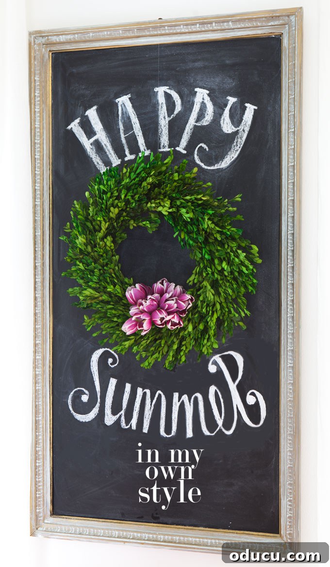 Summer's Finest Homes Revealed 12 Summer Home Tour 2015 - Chalkboard Decor Ideas