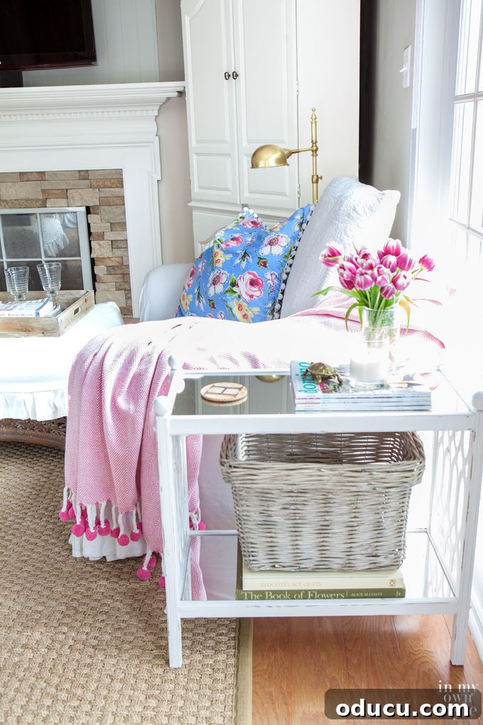 Summer's Finest Homes Revealed 3 Summer Family Room Decor - Light and Airy Coastal Style