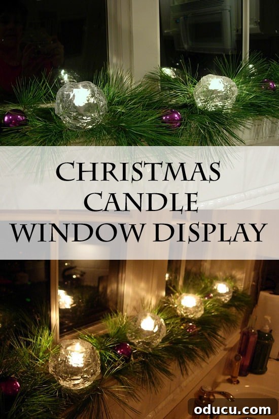 Festive Window Radiance 2 Festive Window Candle Display with traditional elements