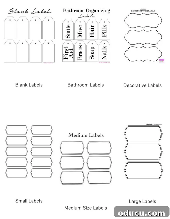 Declutter with Style: Free Printable Labels 13 Free printable labels all in one place