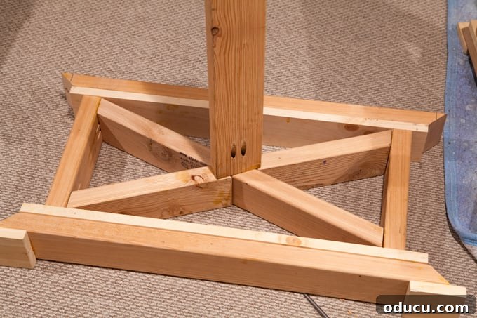 Reborn Reflection Coffee Table 6 Method for attaching two pieces of wood to create a strong joint in furniture construction.