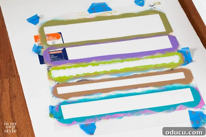 Hardwood Floor Rug Illusion 8 Storing stencils flat between painting sessions