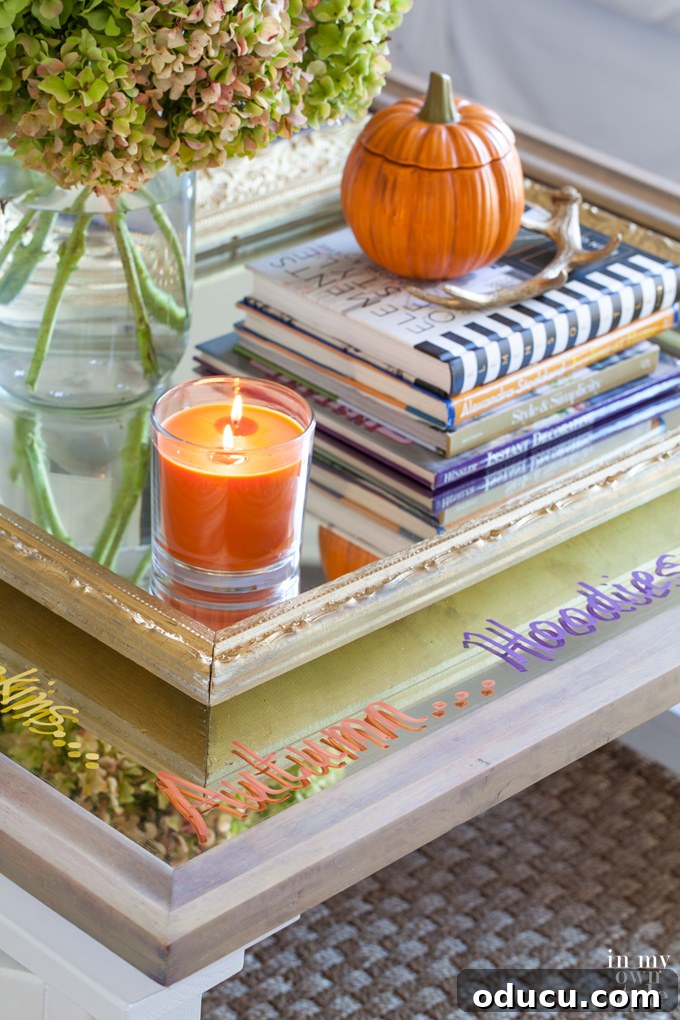 Autumn's Essence: A Home Tour 7 Fall Decorating ideas on a budget - DIY fall mirror decor