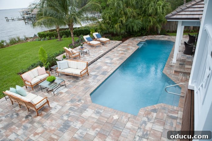 Step Inside the HGTV Dream Home 2016 31 The spectacular pool area and waterfront view from the master bedroom's porch, offering a glimpse of paradise.
