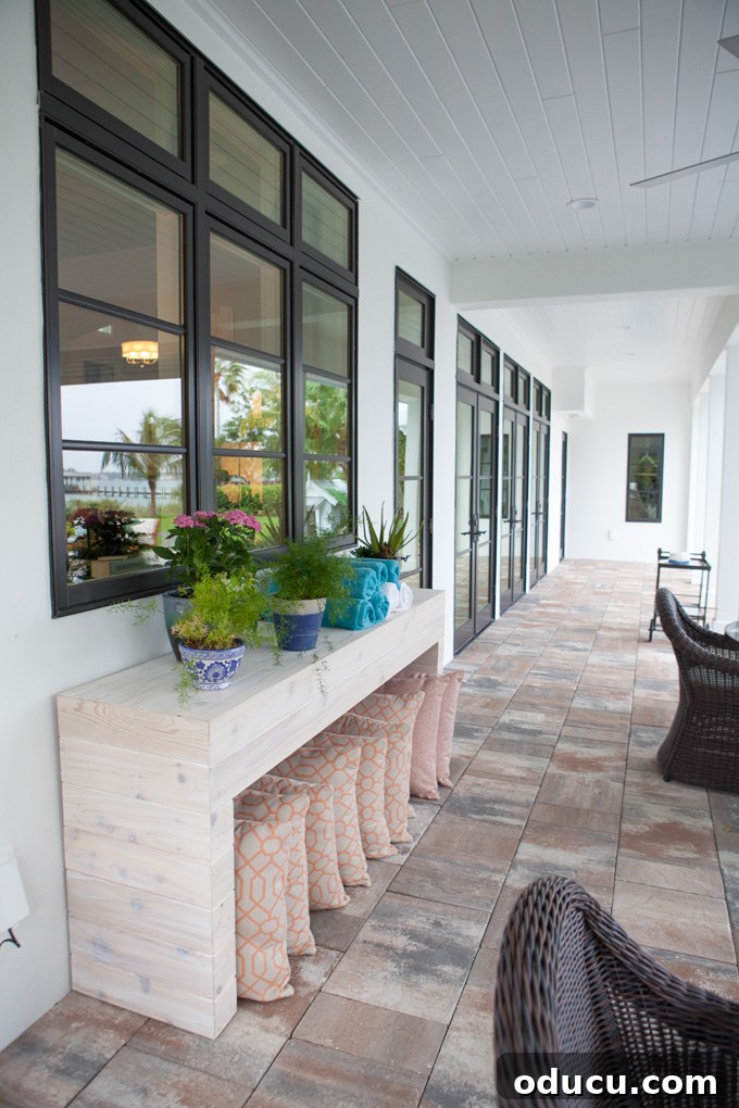 Step Inside the HGTV Dream Home 2016 36 A beautifully furnished patio area, providing a comfortable outdoor living space at the HGTV Dream Home 2016.