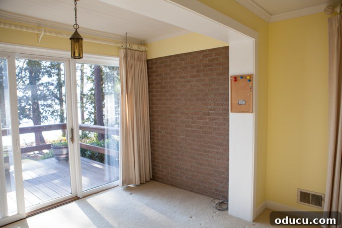 A Glimpse Inside My Brand New Home 15 Area in the master bedroom designated as Ed's office near a sliding door.