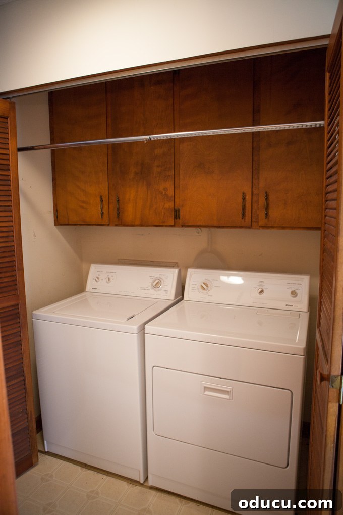 A Glimpse Inside My Brand New Home 21 View of the laundry room after removing the drying bar.