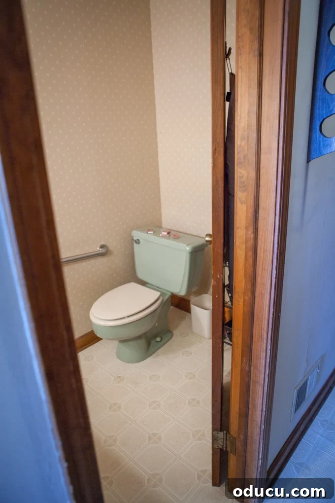 A Glimpse Inside My Brand New Home 22 Powder room with a pedestal sink and mirror.