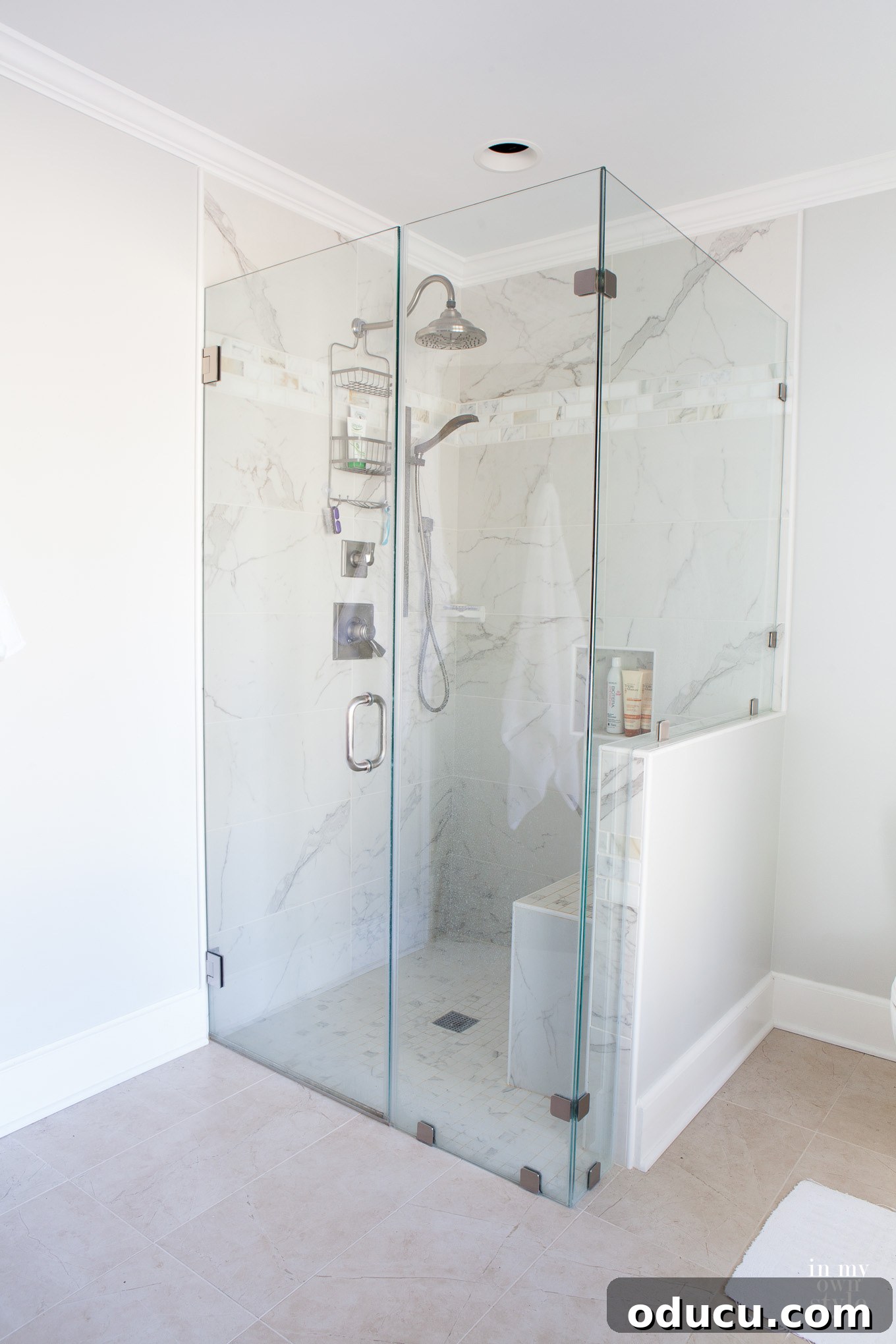 Spa-Worthy Sanctuary: Primary Bathroom Remodel 5 Glass surround shower enclosure