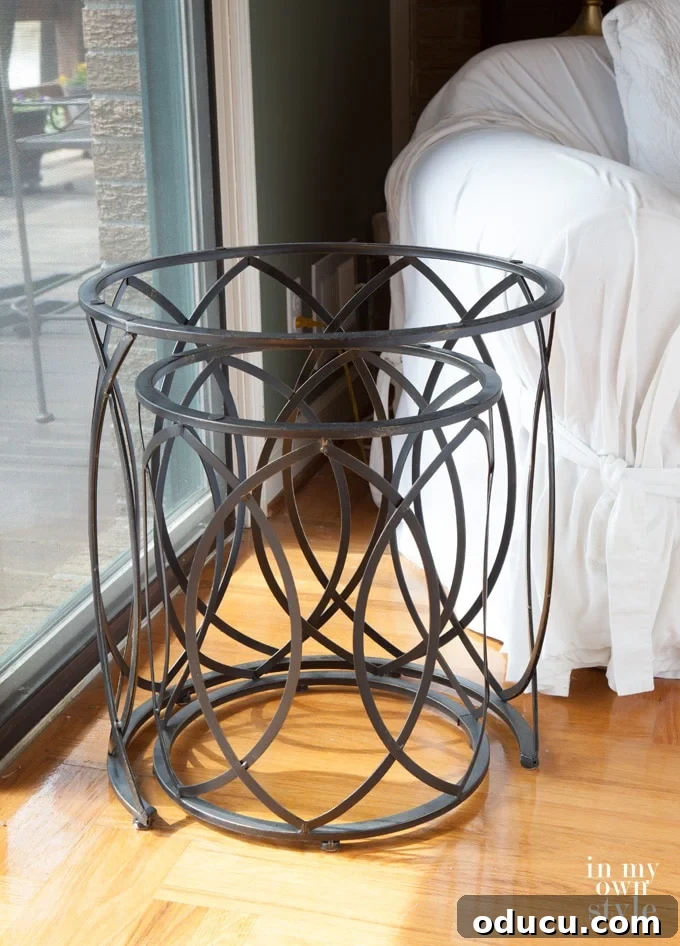 Transform Your Stacking Tables with Spray Paint 2 Affordable metal nesting tables found at Southeastern Salvage