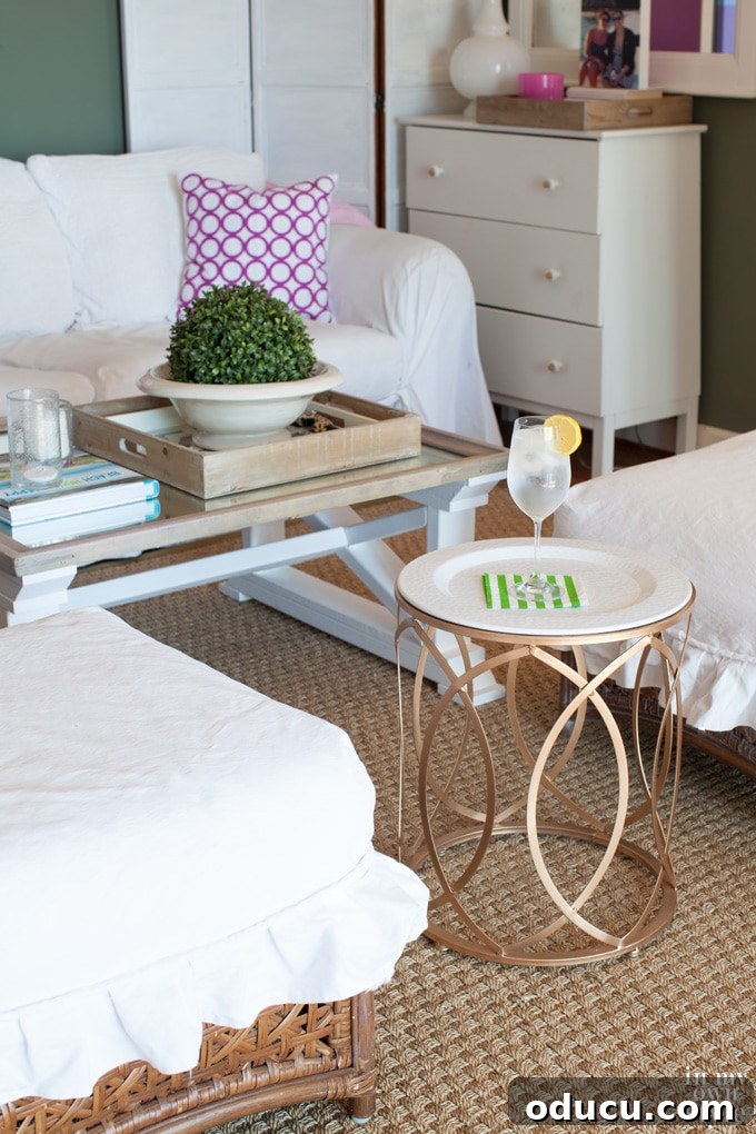 Transform Your Stacking Tables with Spray Paint 4 Decorating with versatile double duty furniture like ottomans and nesting tables
