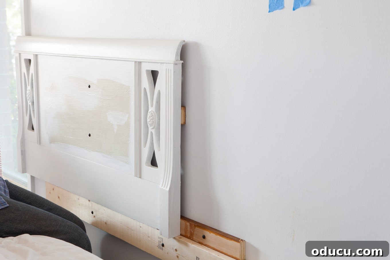 Upcycled Cushioned Headboard 8 Guide on how to make a king-size headboard using two twin headboards
