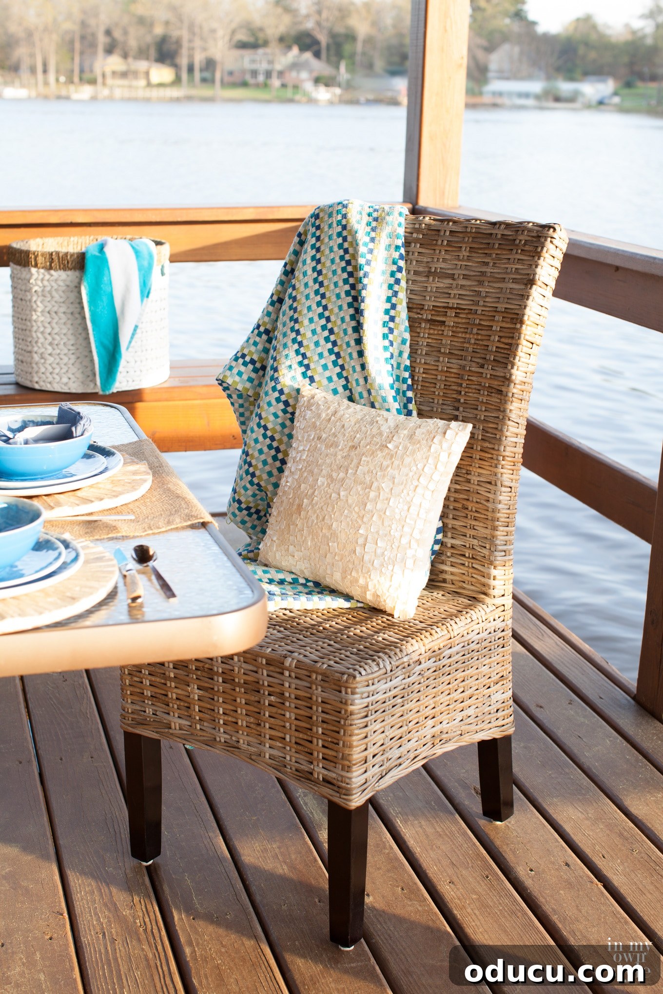 Transforming Your Outdoors with Coastal Charm 3 Driftwood color dining chairs kubu from Pier 1