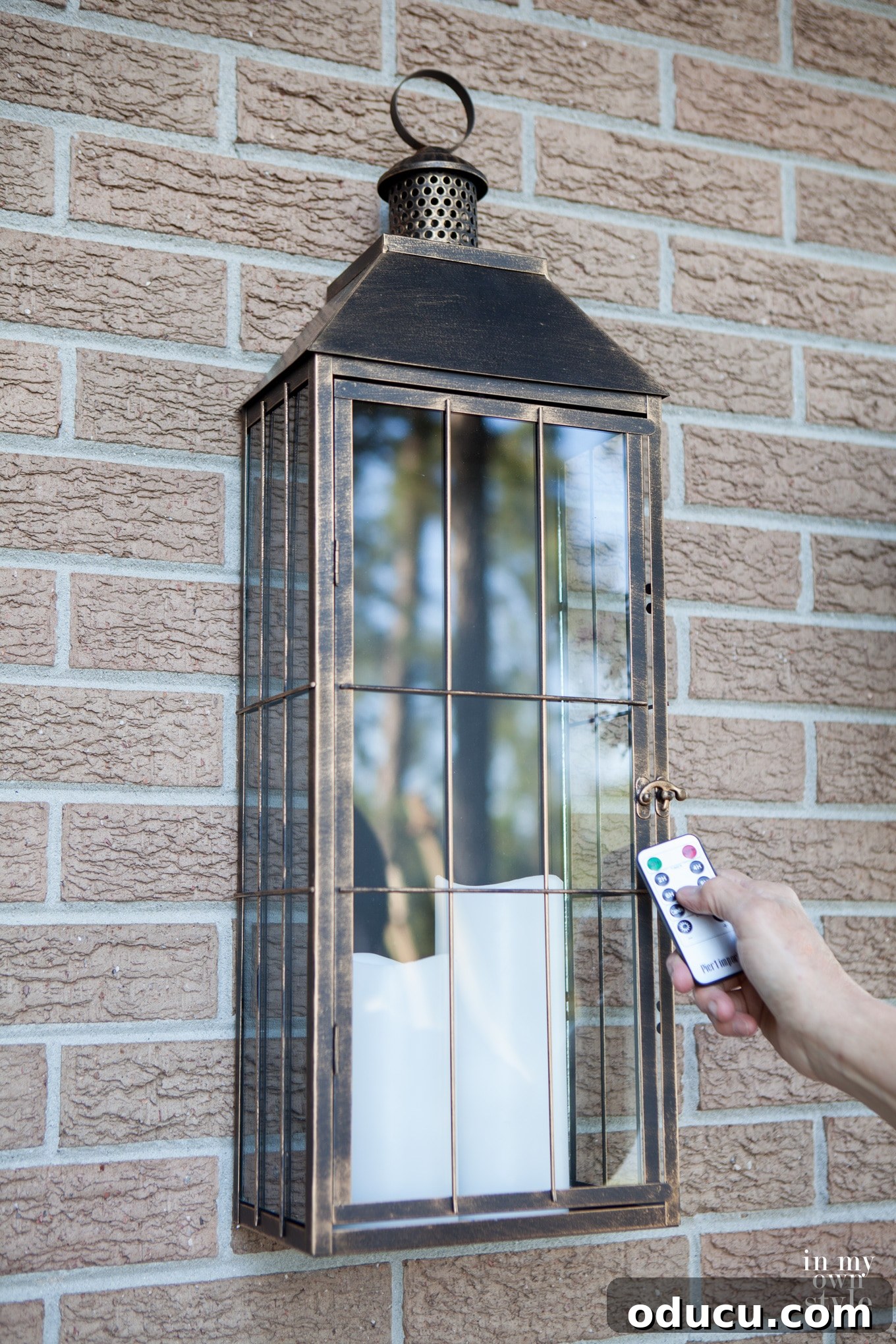 My Home's Exterior: A Palette of Pride 9 Outdoor Hanging Lantern for Deck Illumination