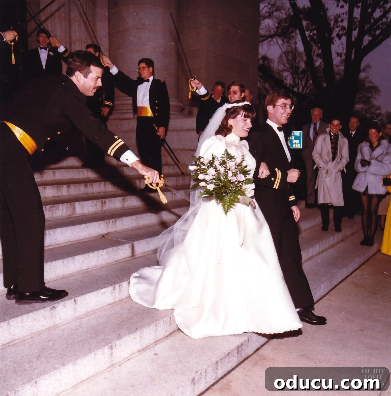 Military Wedding at the US Naval Academy with Sword Arch
