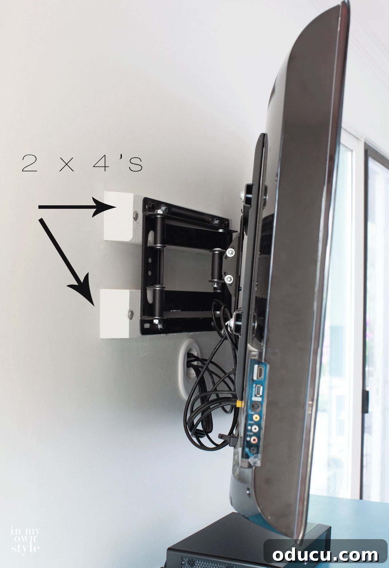 Perfecting Your Swivel TV Mount Setup and Invisible Cable Management 5 Solving stud alignment issues for a large swivel TV mount