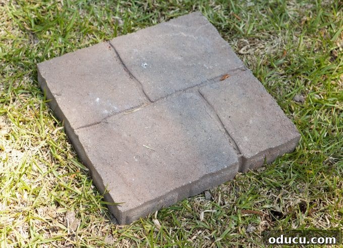 Charming Paver Paths Made Easy 3 Creating a curved walking path with square stone pavers