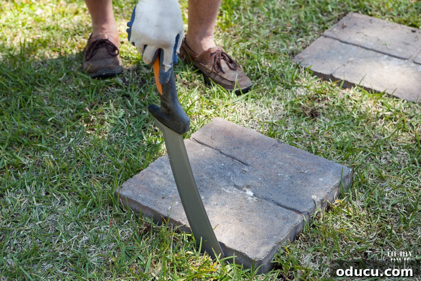 Charming Paver Paths Made Easy 5 Creating a walking path that a lawn mower can easily pass over
