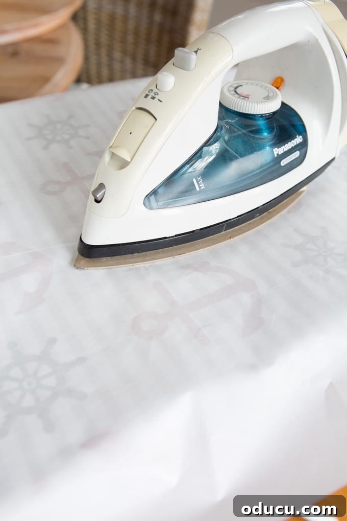 Quick Stitch-Free Round Outdoor Tablecloth 11 how to fuse vinyl to fabric