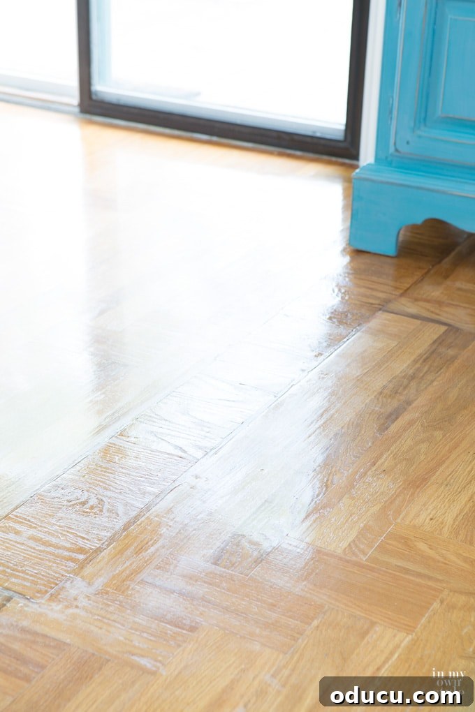 Seamless Solutions for Wide Hardwood Floor Gaps 13 The stunning 'after' result of expert patching of damaged hardwood floors