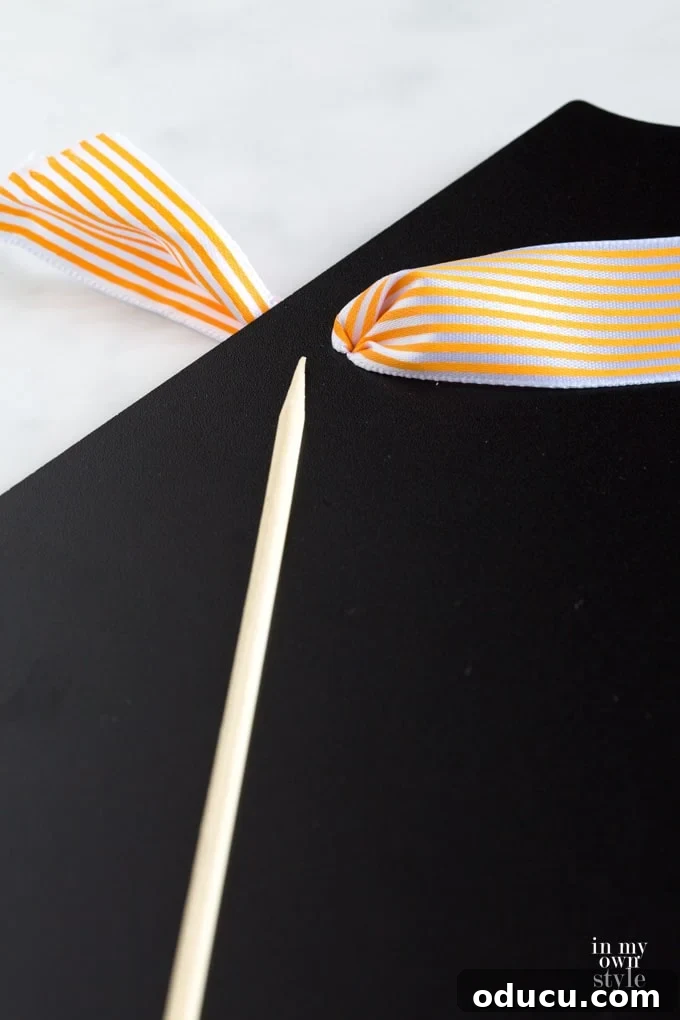 crafting with ribbon tricks for threading through small holes