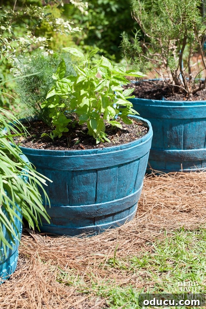 DIY Outdoor Chalk Paint 7 How to paint outdoor planter pots with a distressed chalk paint finish for garden decor