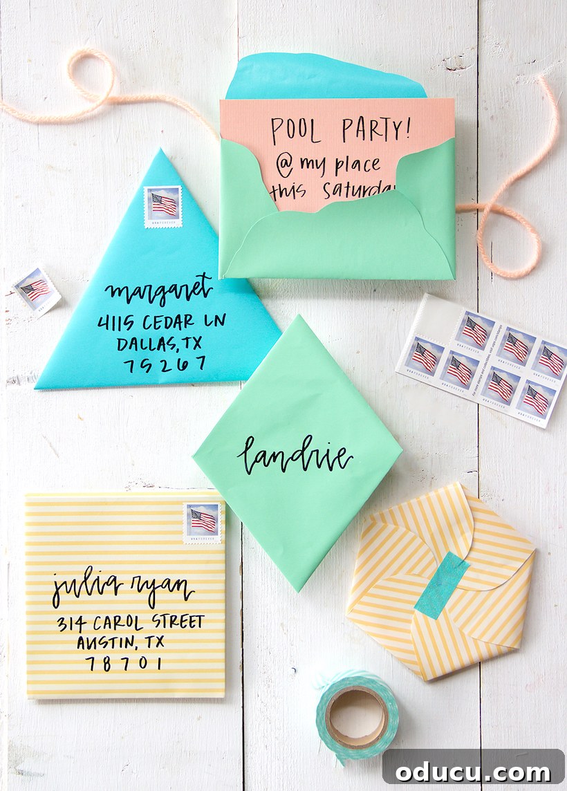 Free printable envelope template