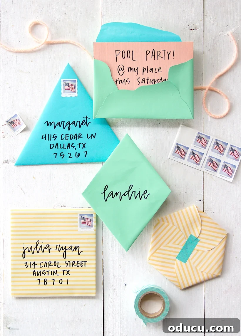 Distinctive Envelopes for Personal Correspondence 6 Free printable envelope template for custom stationery projects