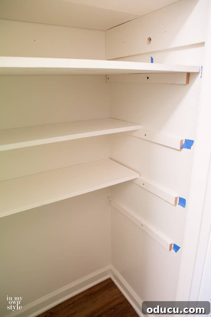 Small Closet, Mighty Makeover 7 how to add shelves to a small closet