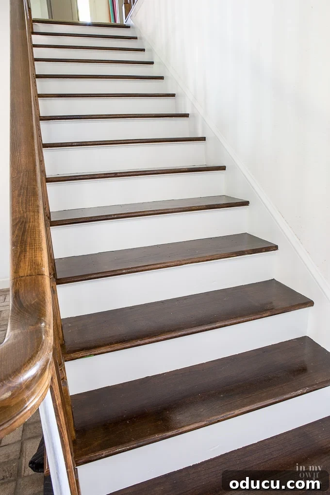 DIY Stair Riser Transformation 7 Foyer Staircase Makeover Update
