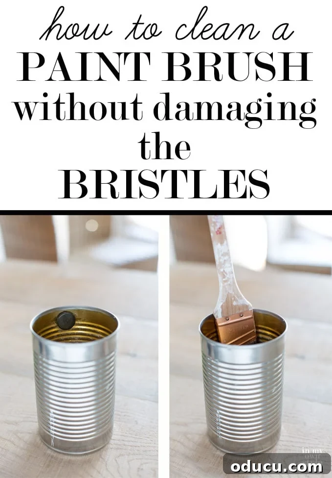 Effortless Paint Cleanup Hacks 11 Try this the next time you paint...it will save your expensive paint brush bristles from getting damaged. Works like a charm especially when you have to let it soak for a while to get all the paint out.