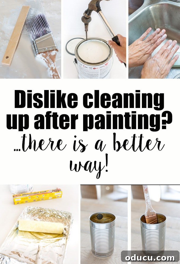 Effortless Paint Cleanup Hacks 19 Do you dislike having to clean up after finishing a paint project? These paint clean up tips will have the job done in no time. Try one...you will see.