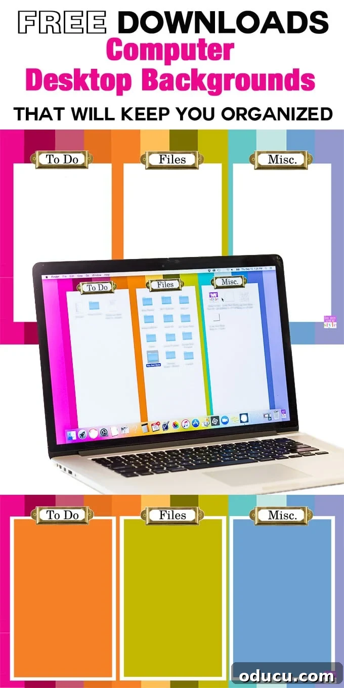 Your Free Organized Desktop 9 Computer organization. Free downloadable desktop organizing backgrounds that will help you keep your computer's desktop organized and....pretty.