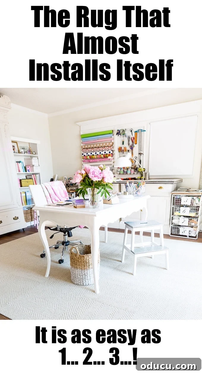 FLORing My Studioffice 15 DIY flooring made easy! FLOR modular rug tiles. They are amazing! So many style and color choices to create your own unique design, and very easy to install. I used it in my craft room since cleaning is a breeze. If you have pets or kids...this is the rug for you.
