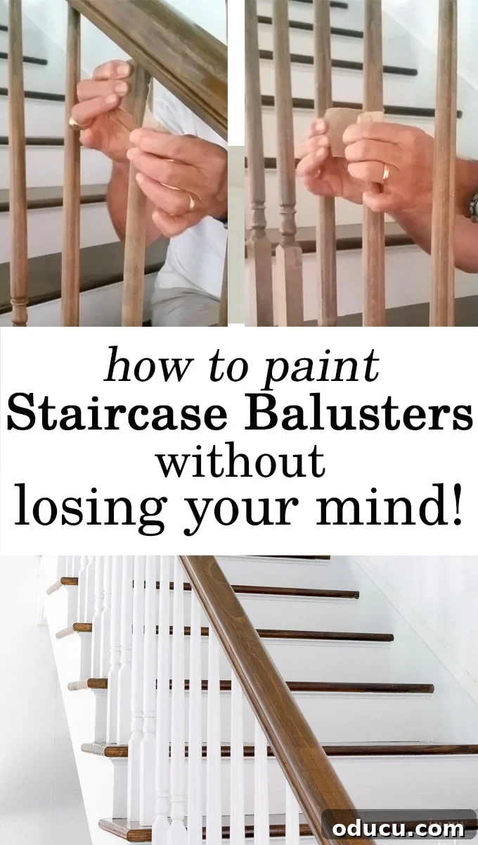 Revamp Your Stairs: Flawless Spindle Painting Made Simple 17 Home Improvement. How to makeover a staircase and paint the balusters without losing your mind
