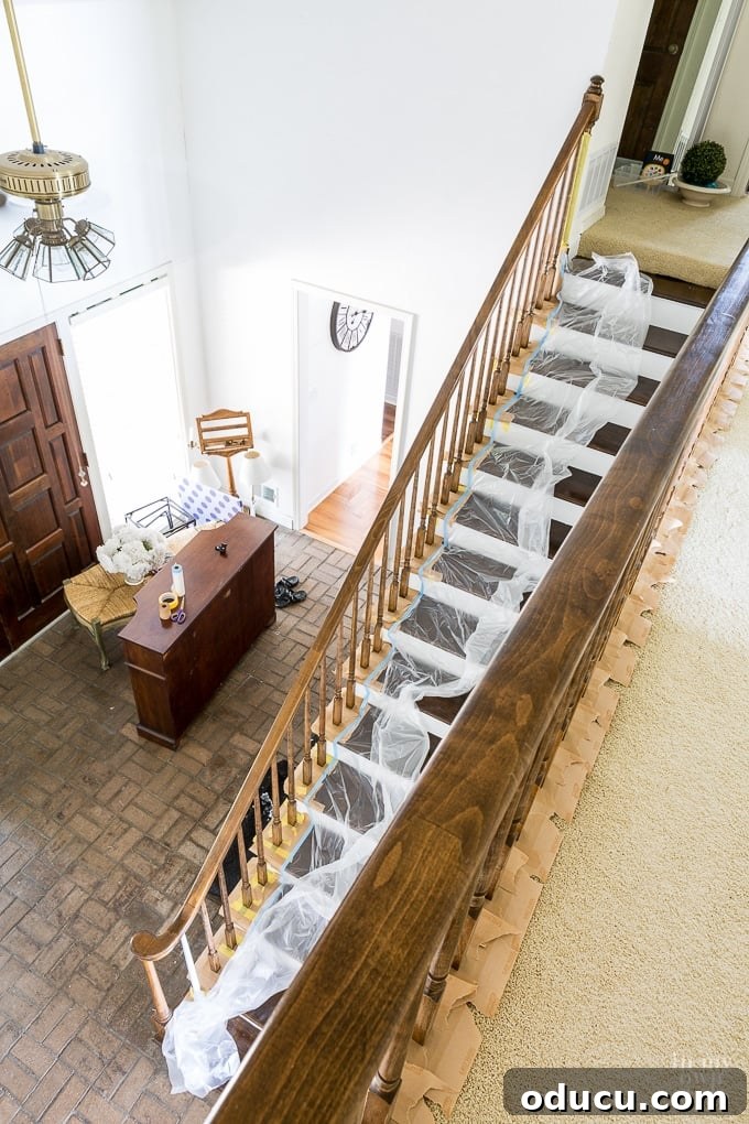 Revamp Your Stairs: Flawless Spindle Painting Made Simple 8 Staircase makevoer