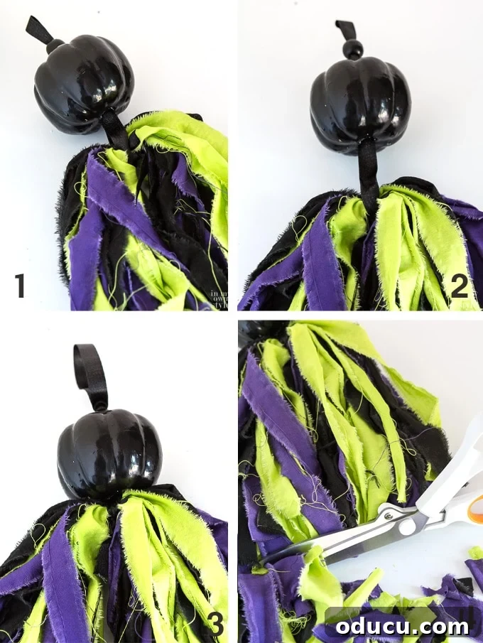 Wicked Whimsy: Pumpkin Bat Tassel Decor 14 How to make a bat tassel using a small fake pumpkin