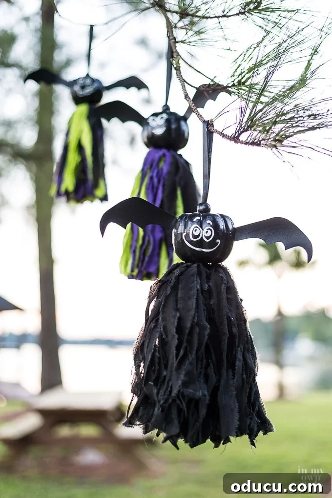Wicked Whimsy: Pumpkin Bat Tassel Decor 20 Non scary Halloween decorations to make