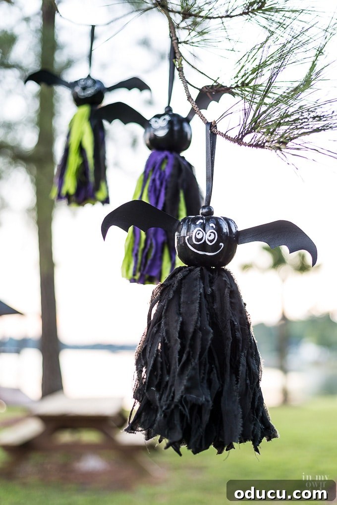 Wicked Whimsy: Pumpkin Bat Tassel Decor 4 Non scary Halloween decorations to make