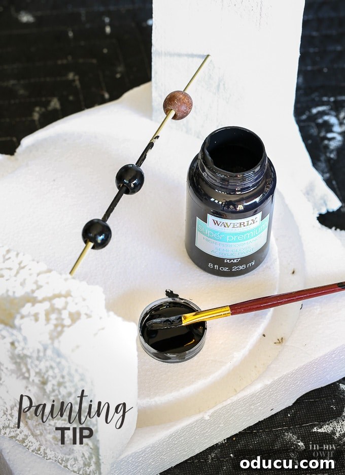 Wicked Whimsy: Pumpkin Bat Tassel Decor 9 How to paint beads