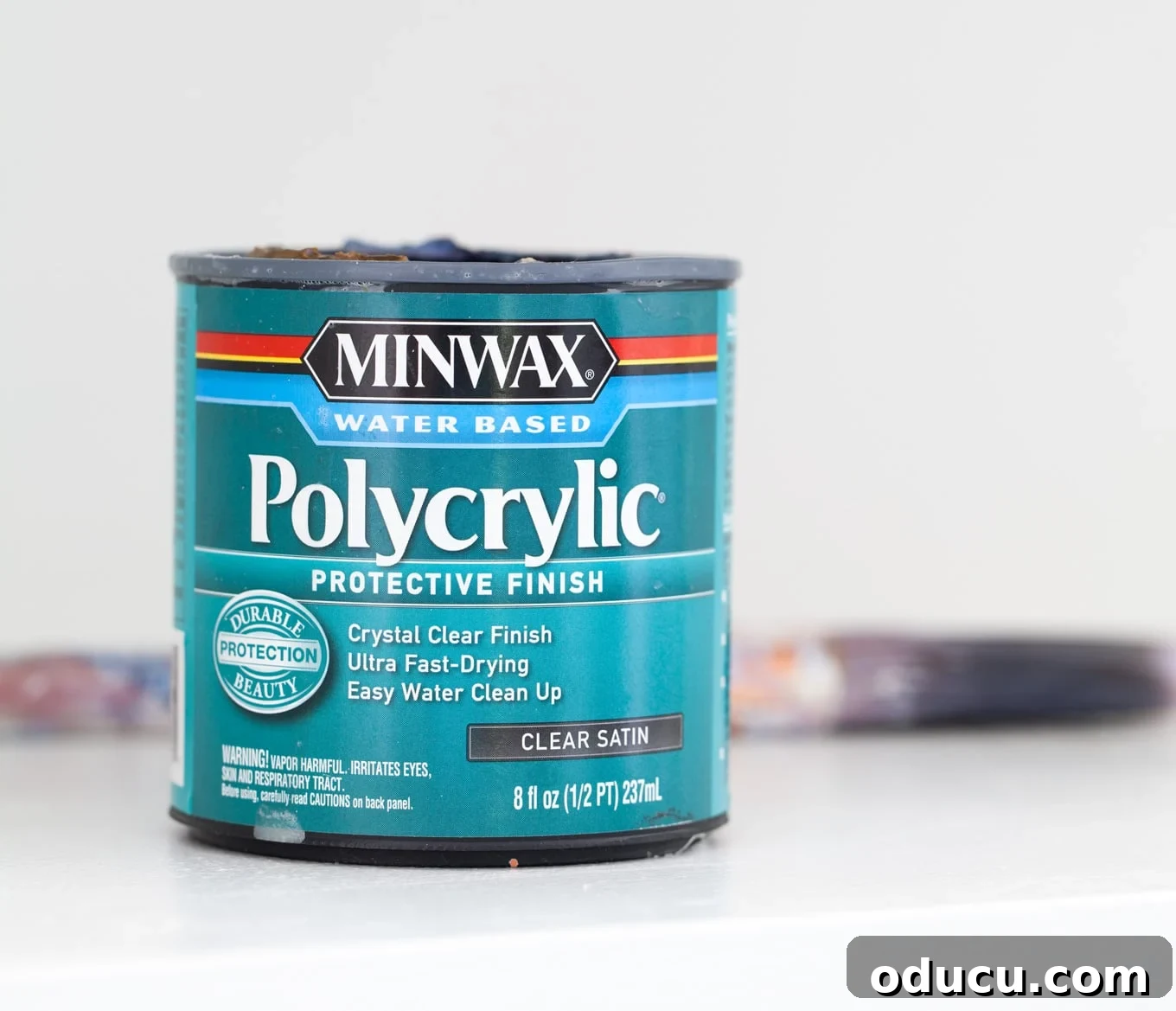 Kitchen Transformation Underway 8 Polycrylic sealer for painted furniture and interior cabinet shelves