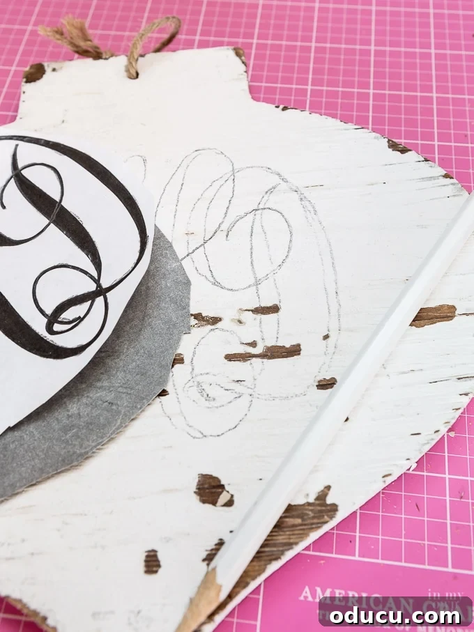 Artisan Rustic Monogram Wood Decor 8 Carved wood monogrammed ornament tutorial