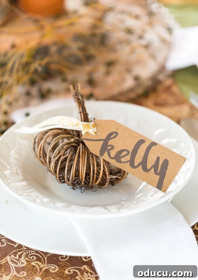 Elegant Handwritten Place Cards 2 Elegant Script DIY Table Place Cards for a beautiful setting