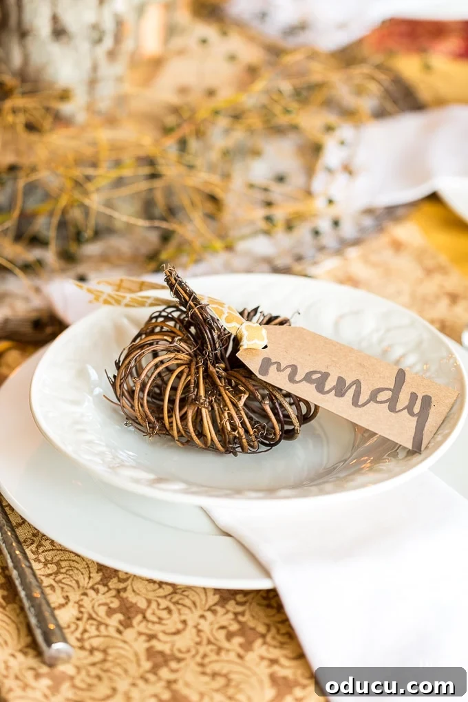 Elegant Handwritten Place Cards 4 Rustic Thanksgiving DIY Table Place Cards to personalize your holiday decor