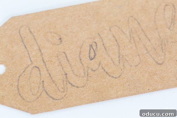 Elegant Handwritten Place Cards 8 How to transfer type or fonts to paper for DIY projects