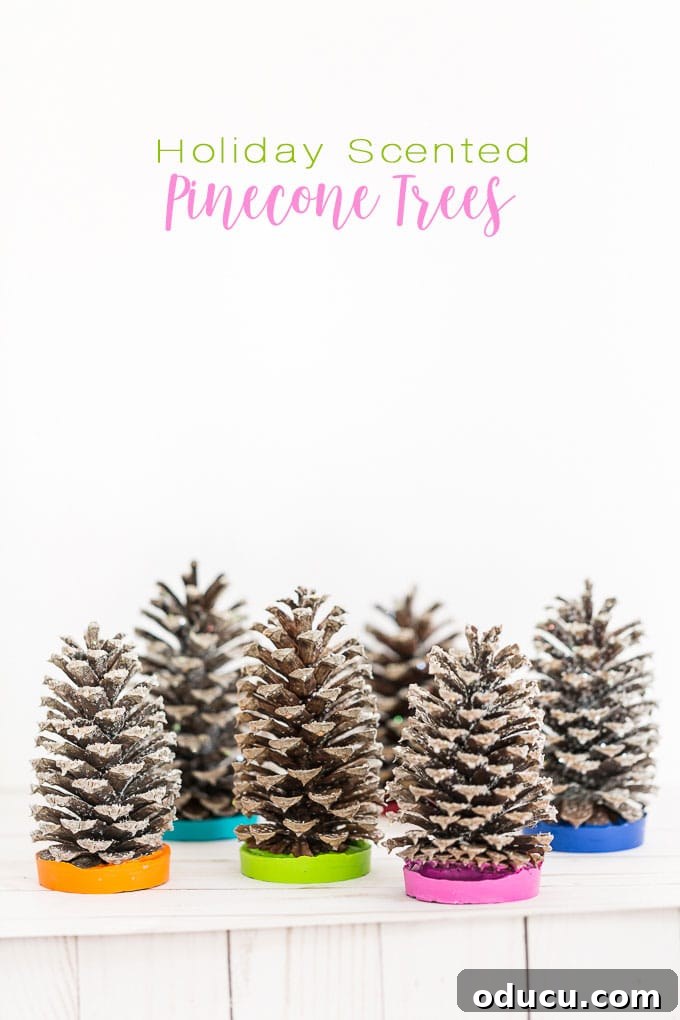 Vibrant Fragrant Holiday Pinecone Creations 2 Holiday gift ideas to make using pinecones and essential oils. Pine cone crafts to make for Christmas decorations and gifts that are colorful and fragrant.