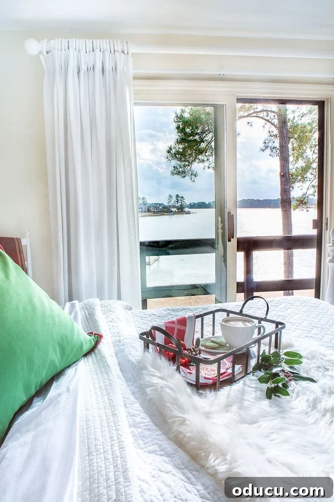 Making Your Guest Room Holiday Perfect 5 Holiday ready guest room with lake view